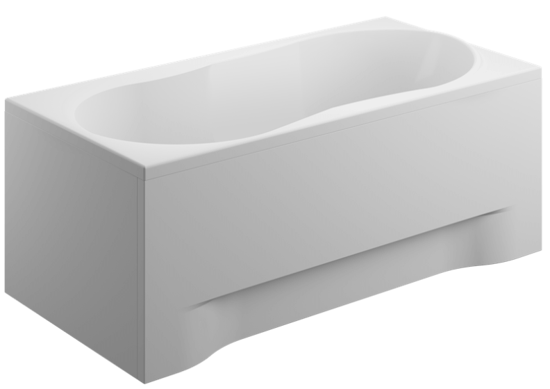 Acrylverkleidung für rechteckige Badewanne - Frontplatte 170 cm Höhe 52 cm