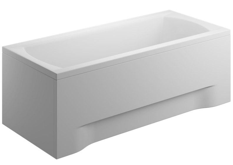 Acrylverkleidung für eine rechteckige Badewanne - Frontplatte 190 cm Höhe 58 cm 