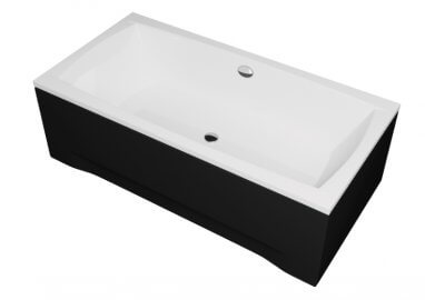 Acrylverkleidung für eine rechteckige Badewanne - Seitenwand 70 cm Höhe 42 cm schwarz
