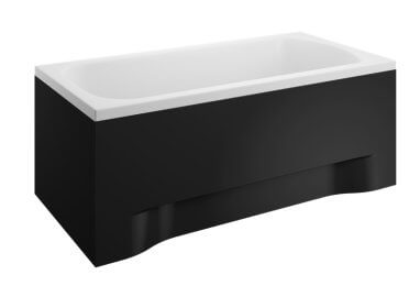 Acrylverkleidung für rechteckige Badewanne - Frontplatte 120 cm Höhe 51 cm schwarz