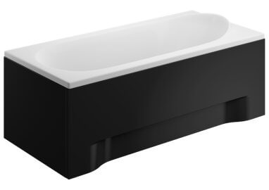 Acrylverkleidung für eine rechteckige Badewanne - Frontplatte 190 cm MEDIUM schwarz