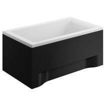 Acrylverkleidung für eine rechteckige Badewanne - Seitenwand 70 cm CAPRI  schwarz