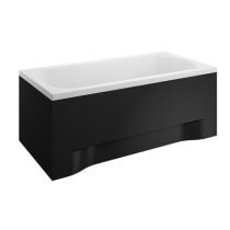 Acrylverkleidung für eine rechteckige Badewanne - Frontplatte 170 cm Höhe 58 cm schwarz