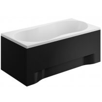 Acrylverkleidung für eine rechteckige Badewanne - Frontplatte 170 cm Höhe 52 cm schwarz