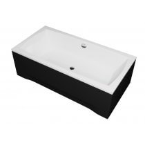 Acrylverkleidung für rechteckige Badewanne - Frontplatte 140 cm Höhe 42 cm schwarz 