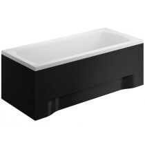 Acrylverkleidung für eine rechteckige Badewanne - Seitenwand 80 cm Höhe 58 cm schwarz