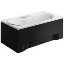 Acrylverkleidung für eine rechteckige Badewanne - Seitenwand 75 cm Höhe 51 cm schwarz