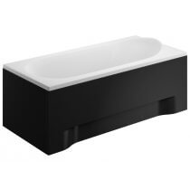 Acrylverkleidung für eine rechteckige Badewanne - Seitenwand 75 cm Höhe 52 cm schwarz