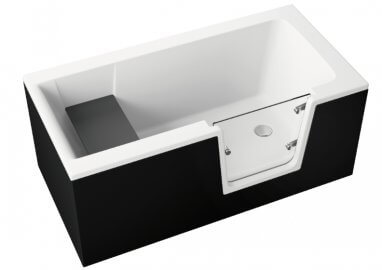 Acrylverkleidung für  Badewanne AVO - Frontplatte 140 cm schwarz 